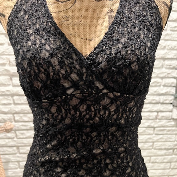 WHBM Black Lace Halter Top - Picture 2 of 9